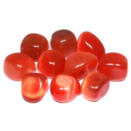 Red Cat's Eye Tumble Stone (20-25mm)