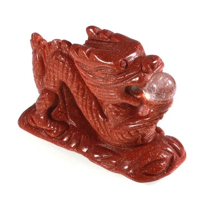 Red Goldstone Chinese Dragon