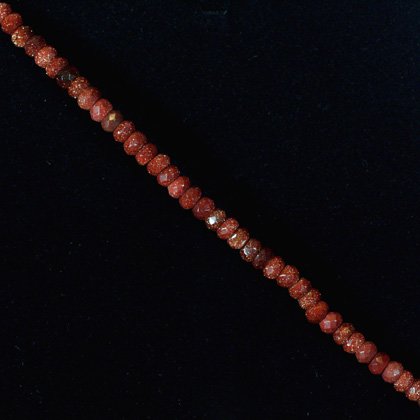 Red Goldstone Crystal Beads - 5mm Facet Roundel