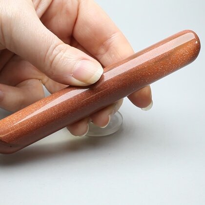 Red Goldstone Crystal Massage Wand ~124mm