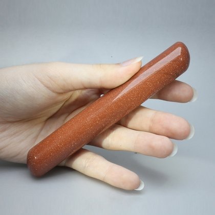 Red Goldstone Crystal Massage Wand ~125mm