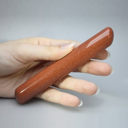 Red Goldstone Crystal Massage Wand ~125mm