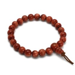 Red Goldstone Power Bead Bracelet