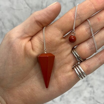 Red Jasper Crystal Pendulum