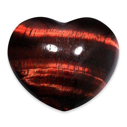Red Tiger Eye Crystal Heart ~45mm