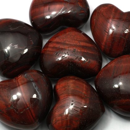 Red Tiger Eye Crystal Heart ~45mm