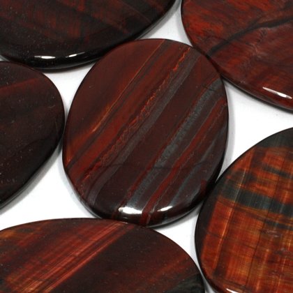 Red Tiger Eye Palm Stone ~70x50mm