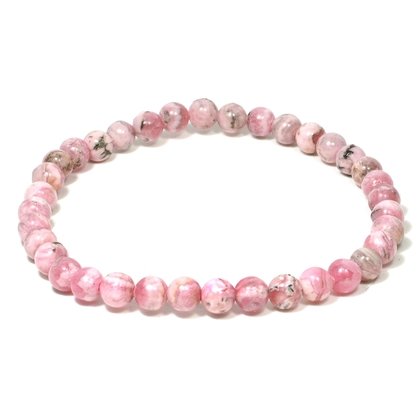 Rhodochrosite 6mm Round Bead Bracelet