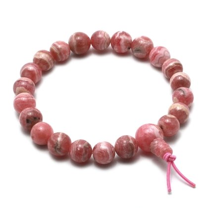 Rhodochrosite Power Bead Bracelet ~AA Grade