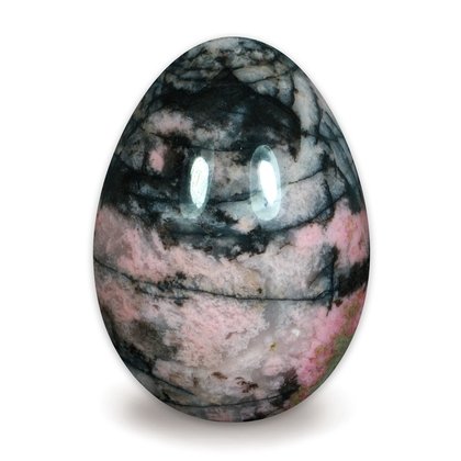 Rhodonite Crystal Egg ~48mm
