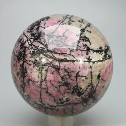 REMARKABLE Rhodonite Crystal Sphere ~71mm