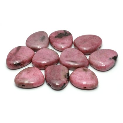 Rhodonite Drilled Tumble Stone