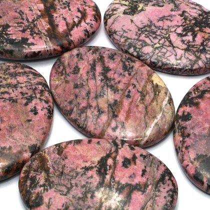 Rhodonite Palm Stone ~70x50mm