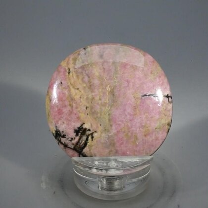 Rhodonite Polished Flat Tumblestone ~40mm