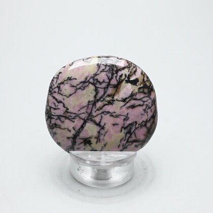 Rhodonite Polished Flat Tumblestone ~43mm