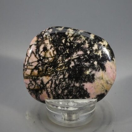 Rhodonite Polished Flat Tumblestone ~45mm