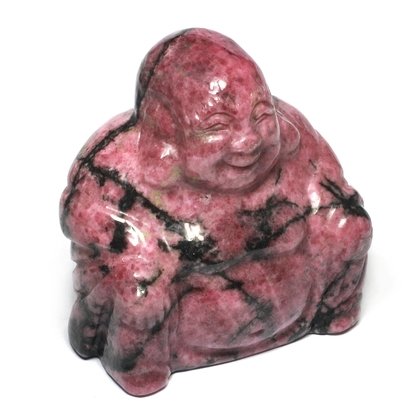 Rhodonite Sitting Buddha Statue