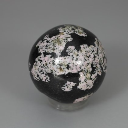 Rhodonite Snowflake Crystal Sphere  ~4.5cm