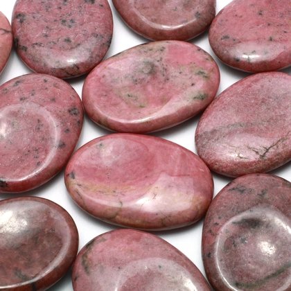 Rhodonite Thumb Stone ~40mm