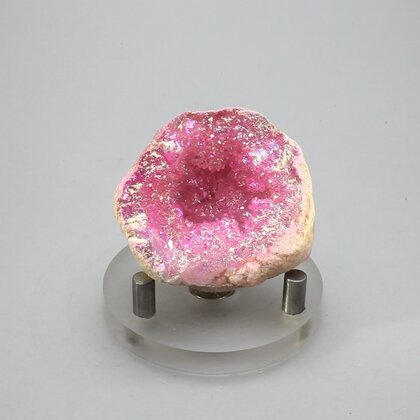 Rose Aura Quartz Geode ~41mm