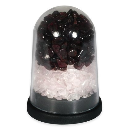 Rose Quartz & Red Garnet Energy Dome