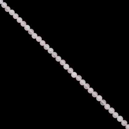 Rose Quartz Crystal Beads - 4mm Round
