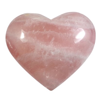 Rose Quartz Crystal Heart  ~58mm