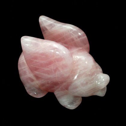 Rose Quartz Crystal Pig With Wings