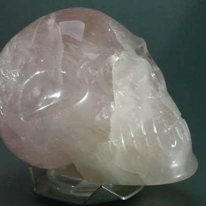 Rose Quartz Crystal Skull ~10.2 x 7 cm