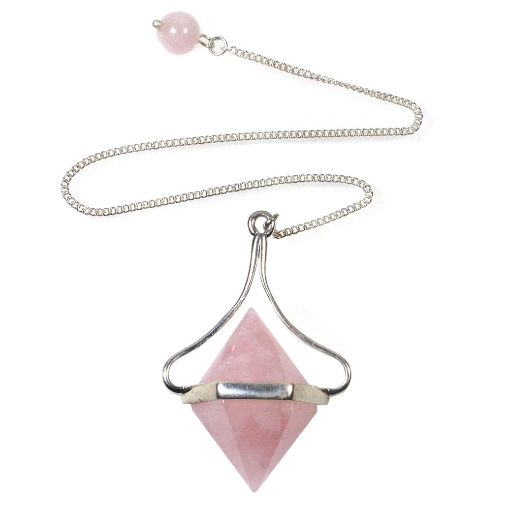 fairy rose quartz pendulum