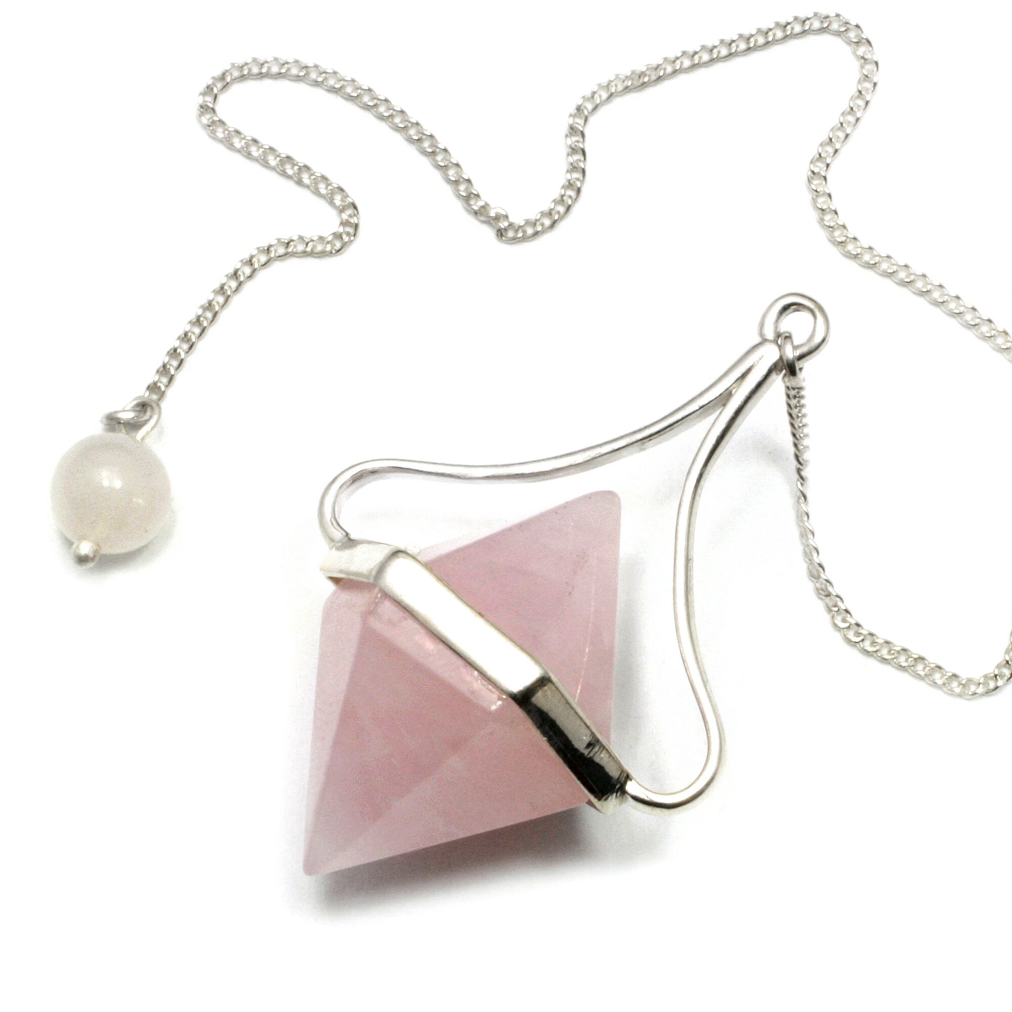 fairy rose quartz pendulum