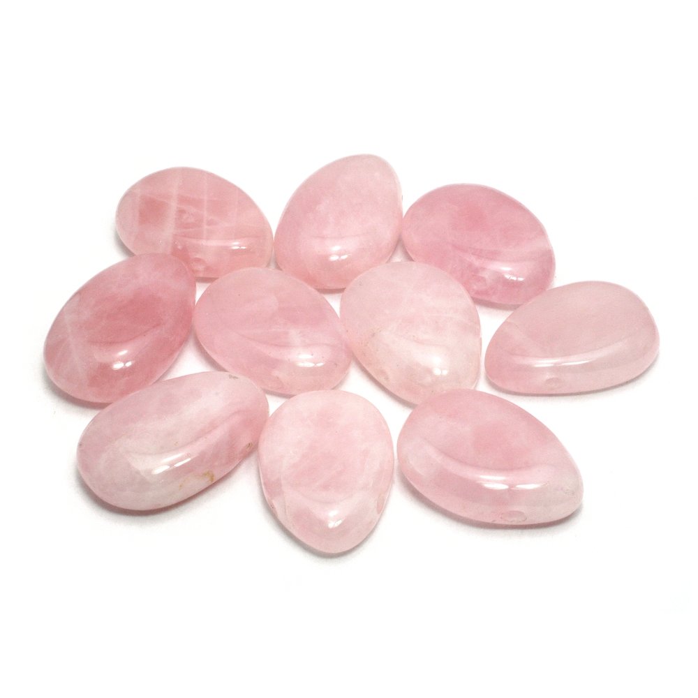 Rose Quartz Drilled Tumble Stone