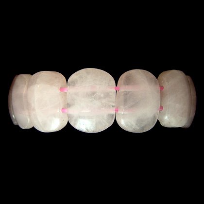 Rose Quartz Bracelet (Elasticated Ovals)