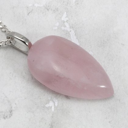 Rose Quartz Gemstone Pendant  ~30mm