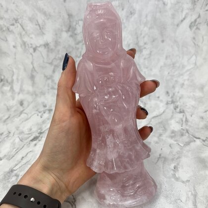 Rose Quartz Kwan Yin ~20cm