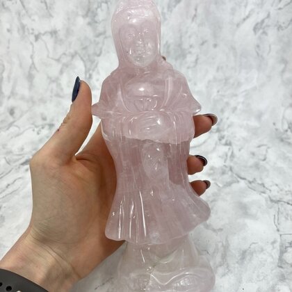 Rose Quartz Kwan Yin ~20cm