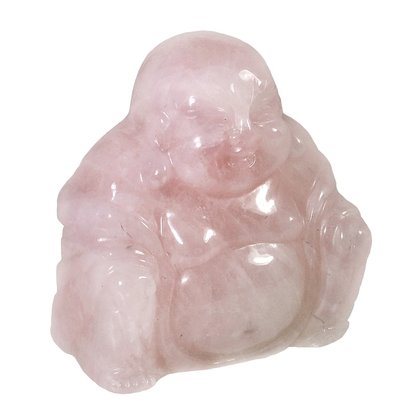 Rose Quartz Sitting Buddha Statue