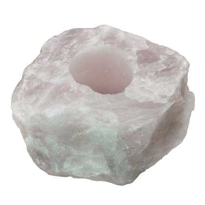 Rose Quartz Tealight Candle Holder ~10cm