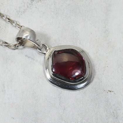 Rubellite (Pink Tourmaline) 925 Silver Pendant ~20mm