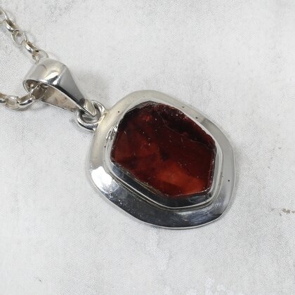 Rubellite (Pink Tourmaline) 925 Silver Pendant ~22mm
