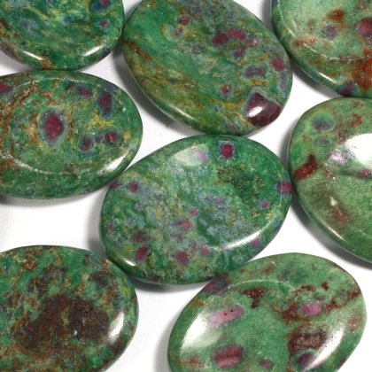 Ruby Fuchsite Thumb Stone ~40mm