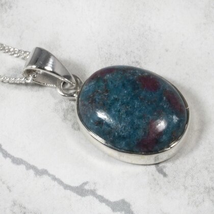 Ruby Kyanite 925 Silver Pendant ~18mm