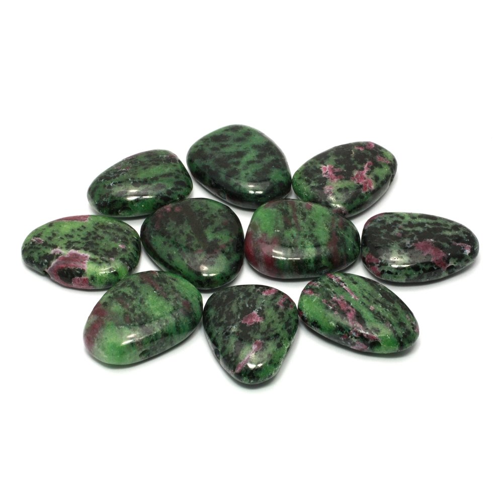 Ruby Zoisite Drilled Tumble Stone