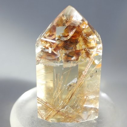 Rutilated Gold Quartz Polished Point ~4 x 2.5cm