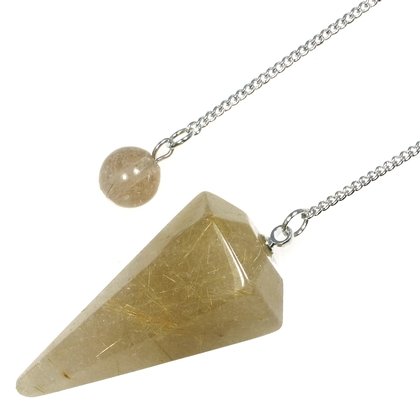 Rutilated Quartz Crystal Pendulum