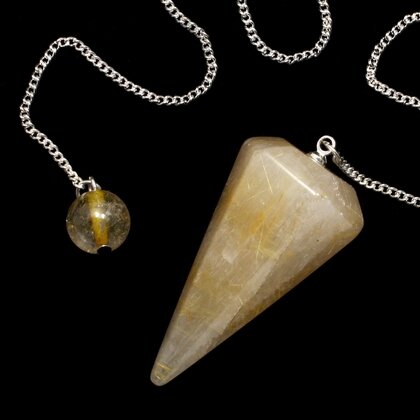 Rutilated Quartz Crystal Pendulum