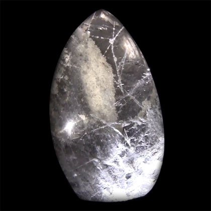 Rutilated Quartz Polished Point ~7.5 x 5.5cm
