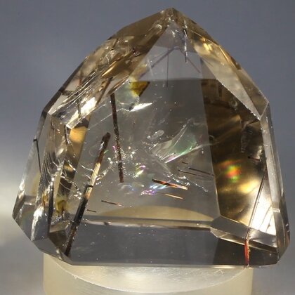 Rutilated Smoky Quartz Polished Point ~4 x 4.5cm