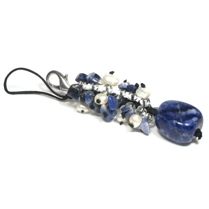 Sagittarius Birthstone Crystal Charm - Sodalite