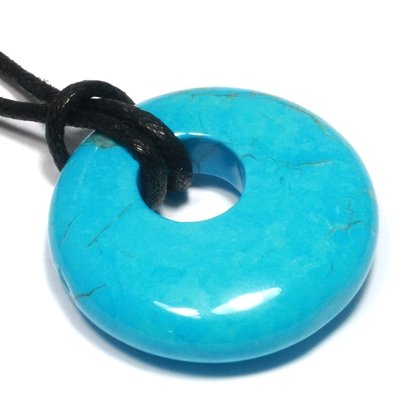 Scorpio Birthstone Necklace - Turquoise Howlite Donut